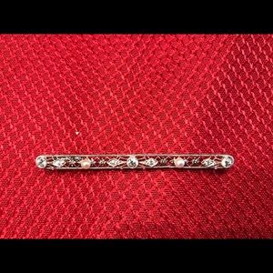 Wt. Gold Diamond and Pearl Pin